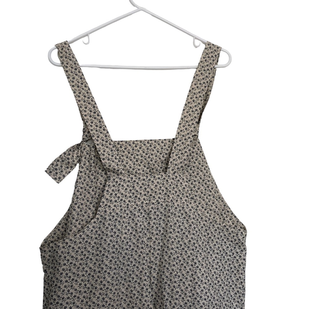 Farmhouse Frocks Overalls Floral Md Relaxed Tapered Bib Handmade Amish Romper - Picture 6 of 7